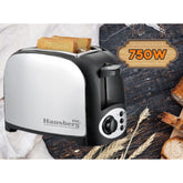 Hausberg 2 Dilim Kapasiteli 750 W Ekmek Kızartma Makinesi Siyah